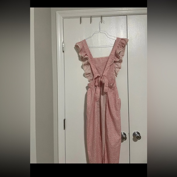 Vintage red floral apron dress - Picture 3 of 3